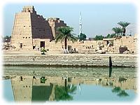 Karnak Temple and the sacred lake.