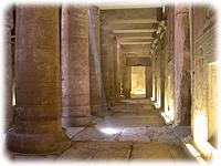 Inside the Temple of Seti I at Abydos.